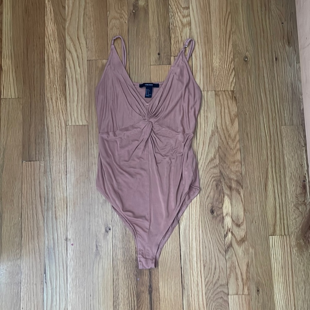 orange tied front body suit